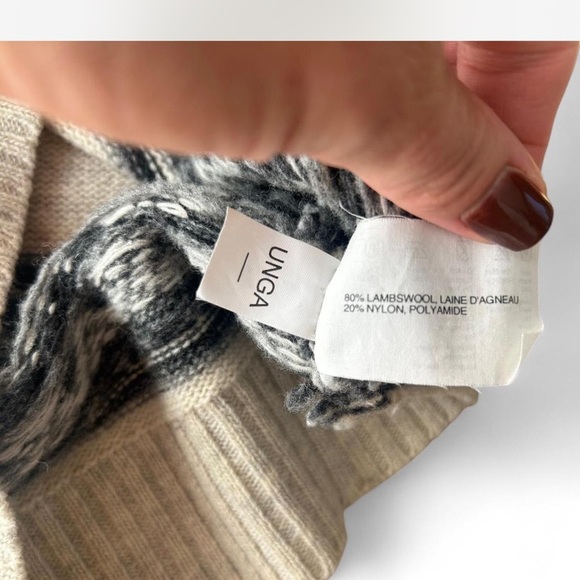 Tan |Esprit| Lambswool Blend Sleeveless Knit Vest Black Nordstrik Detail Size XS - Picture 5 of 7